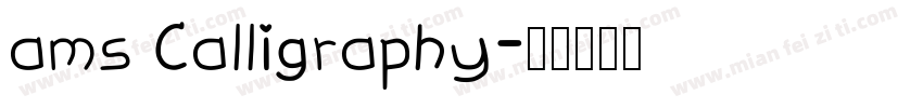 ams Calligraphy字体转换